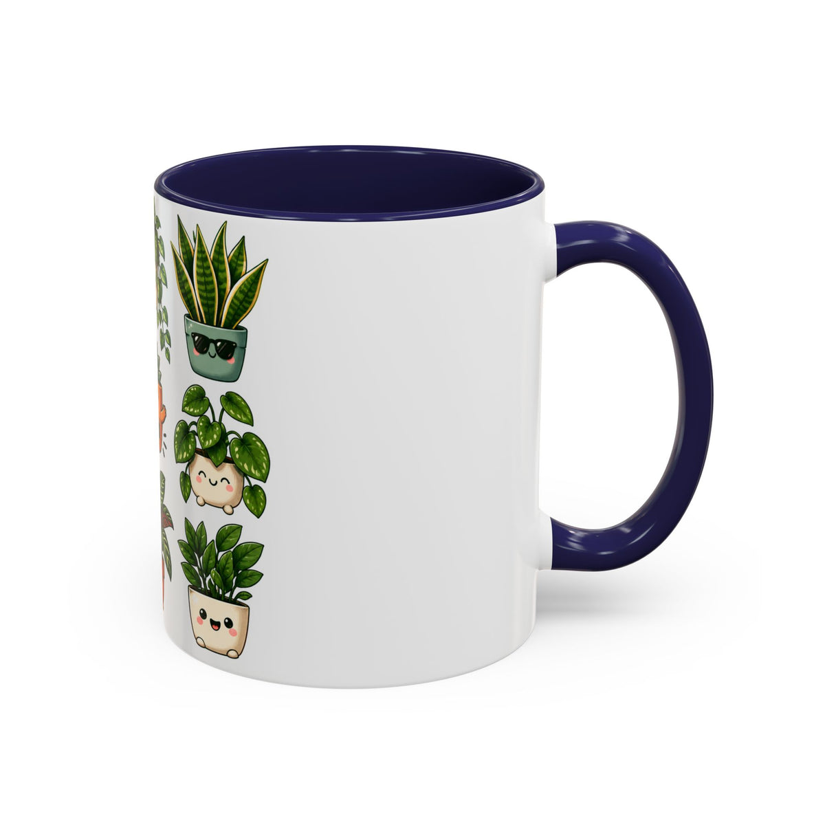 Cute Plant Lover Coffee Mug – Whimsical Succulent and Houseplant Design