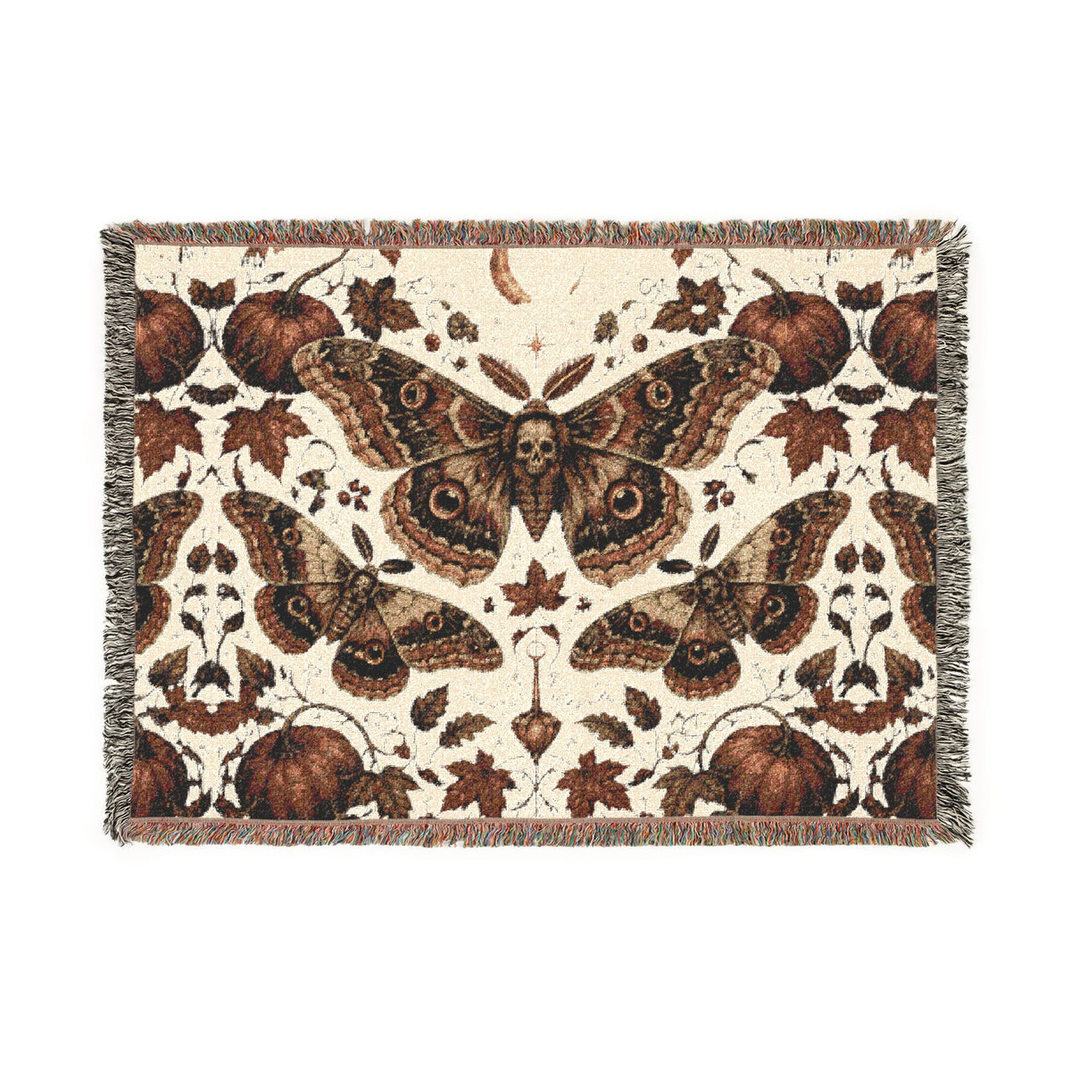 Vintage Botanical Butterfly Woven Blanket