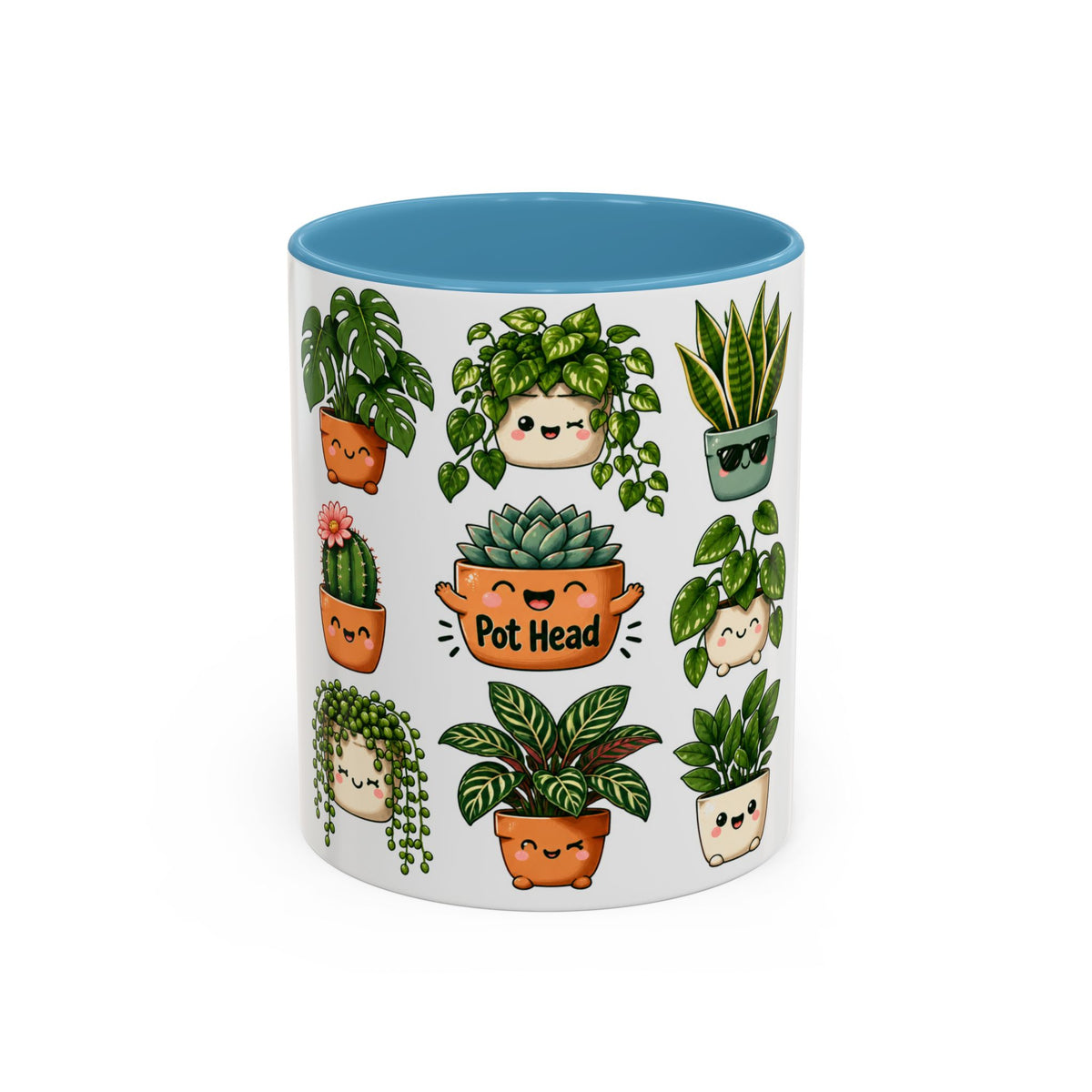 Cute Plant Lover Coffee Mug – Whimsical Succulent and Houseplant Design