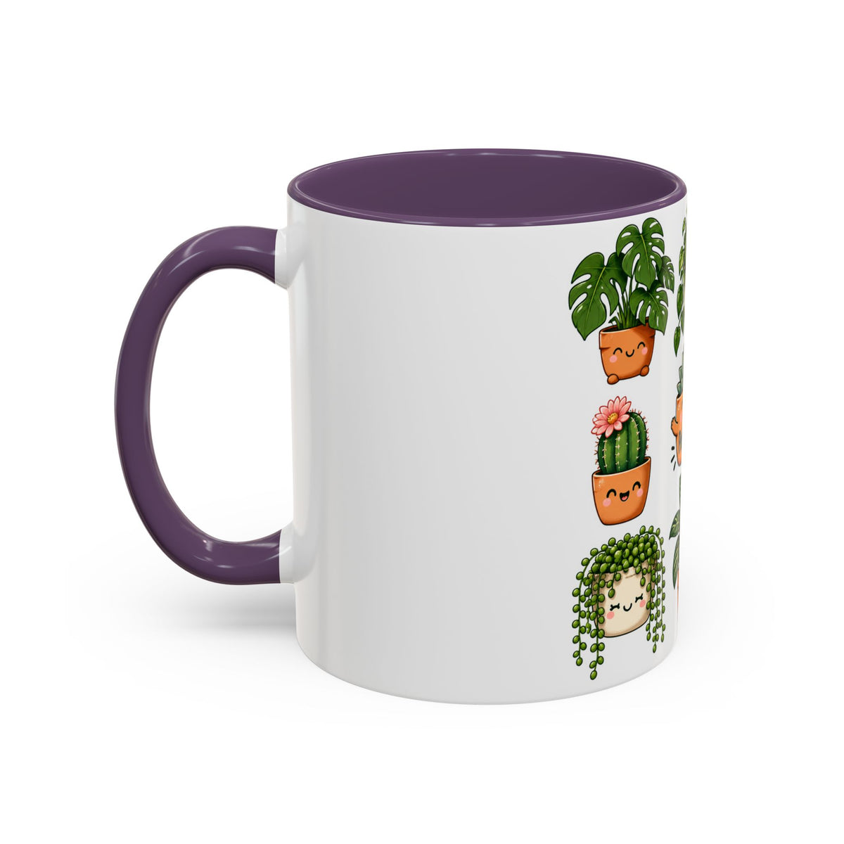 Cute Plant Lover Coffee Mug – Whimsical Succulent and Houseplant Design