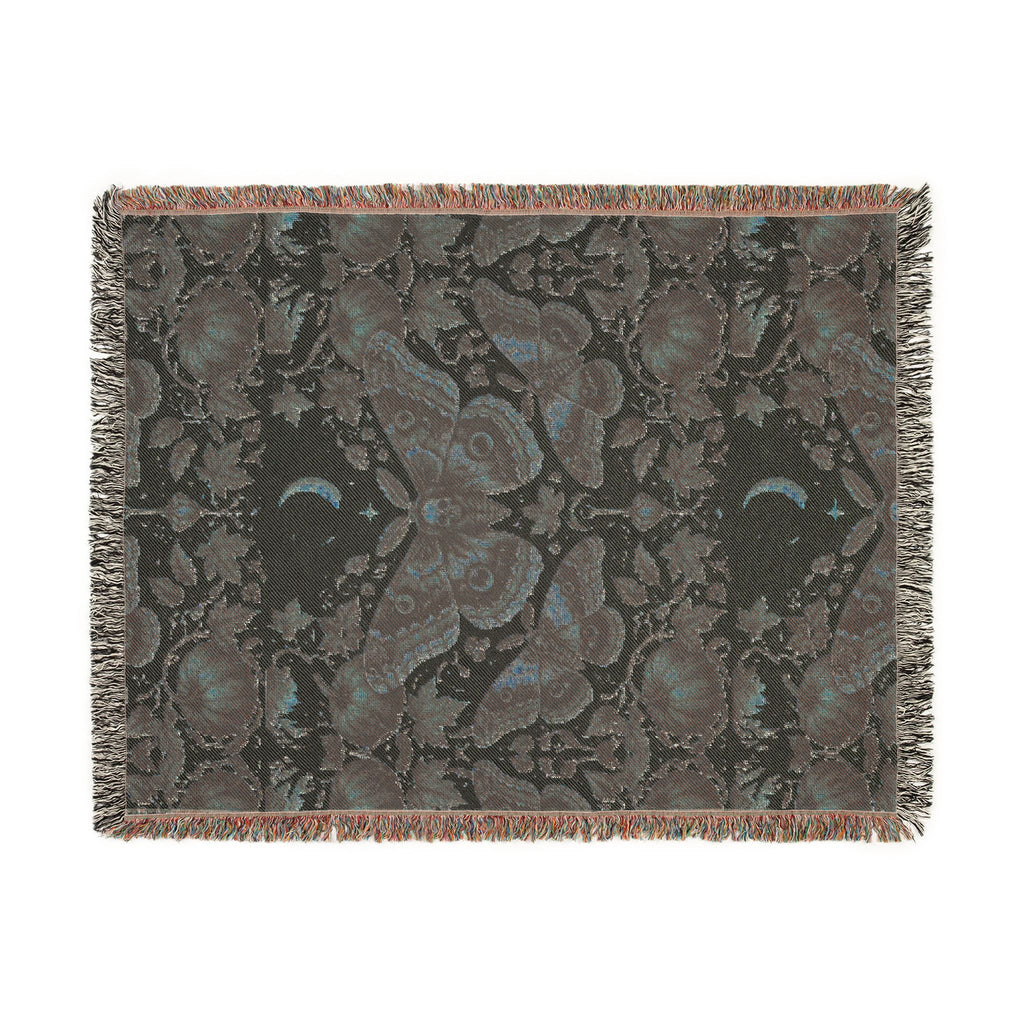 Vintage Botanical Butterfly Woven Blanket