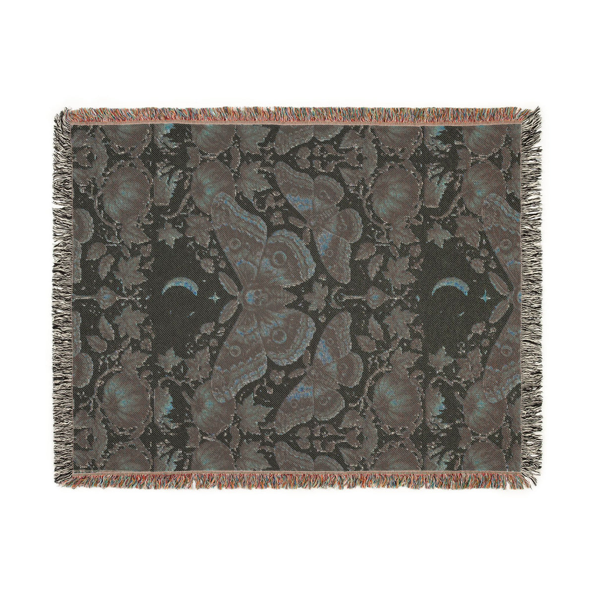 Vintage Botanical Butterfly Woven Blanket