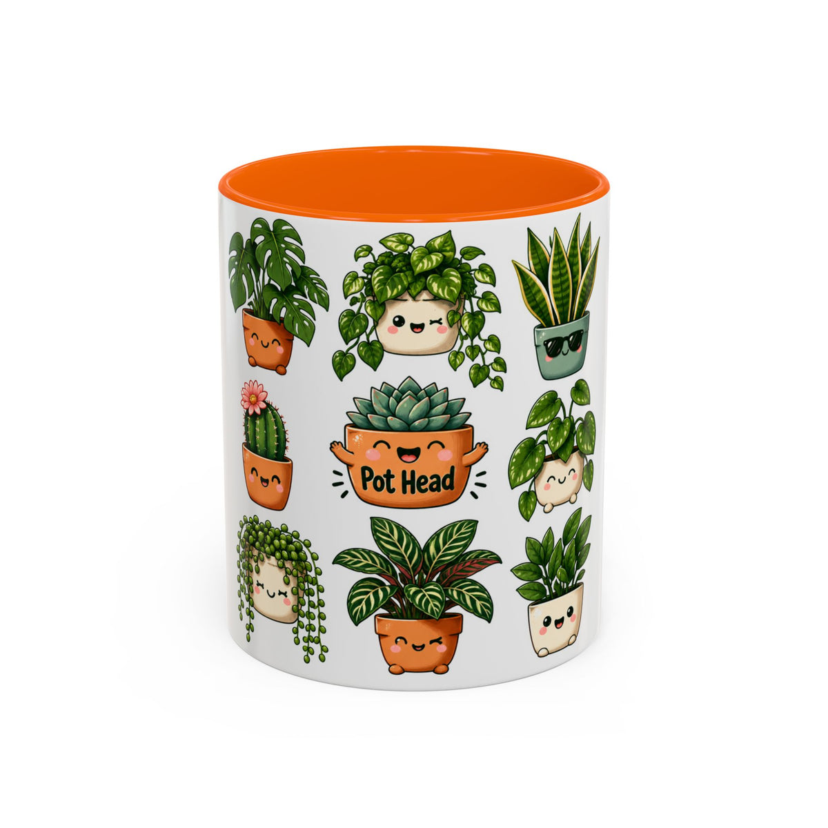 Cute Plant Lover Coffee Mug – Whimsical Succulent and Houseplant Design
