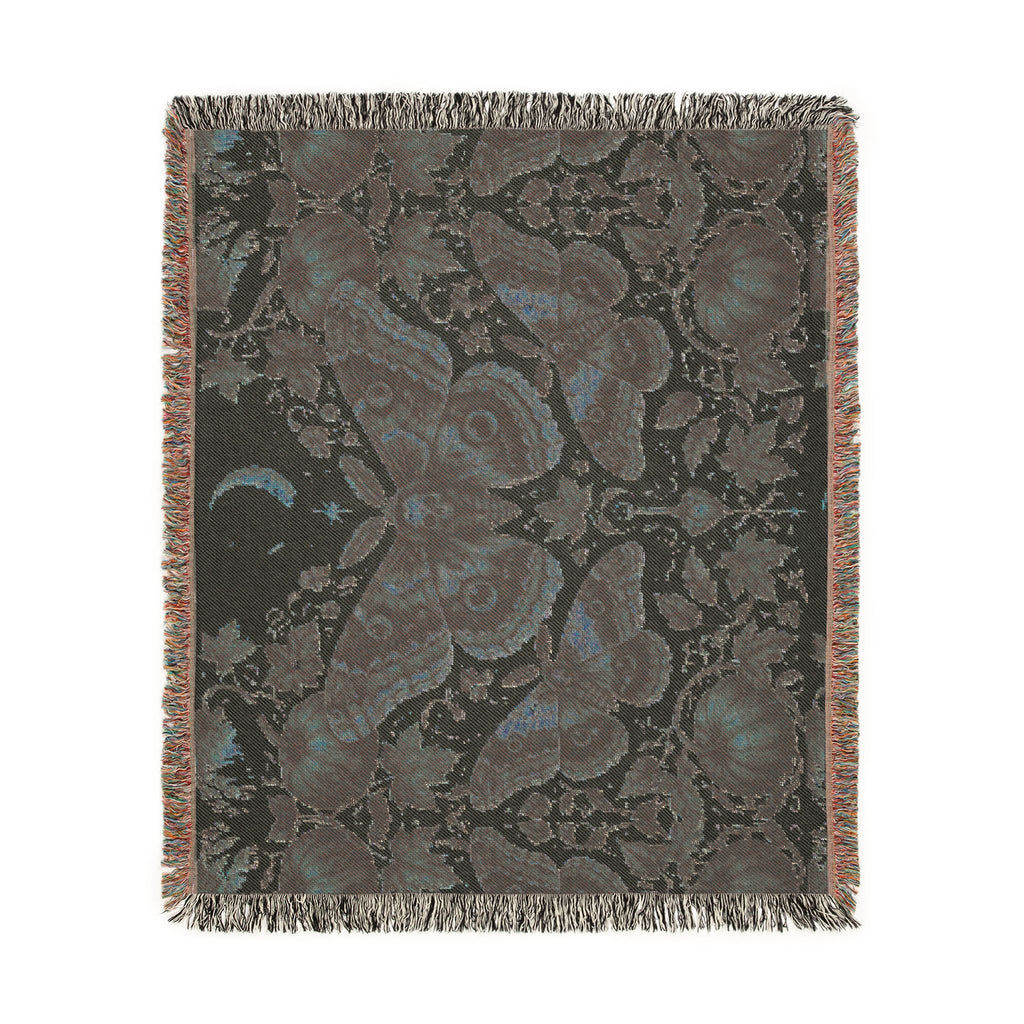 Vintage Botanical Butterfly Woven Blanket