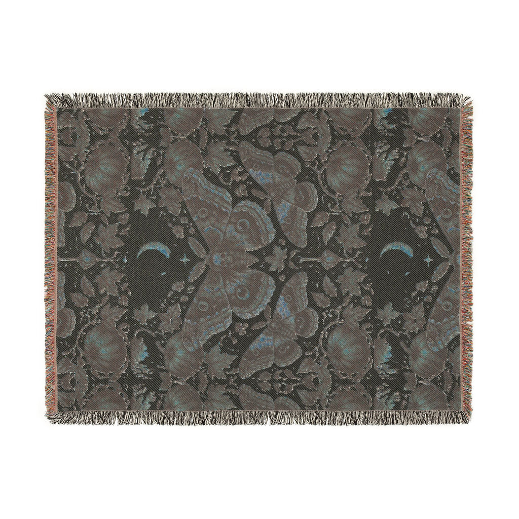 Vintage Botanical Butterfly Woven Blanket