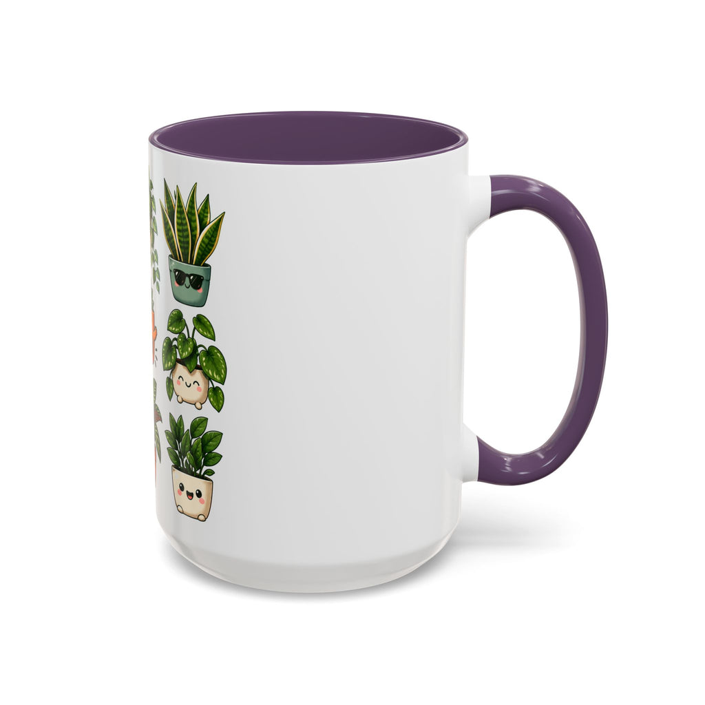 Cute Plant Lover Coffee Mug – Whimsical Succulent and Houseplant Design