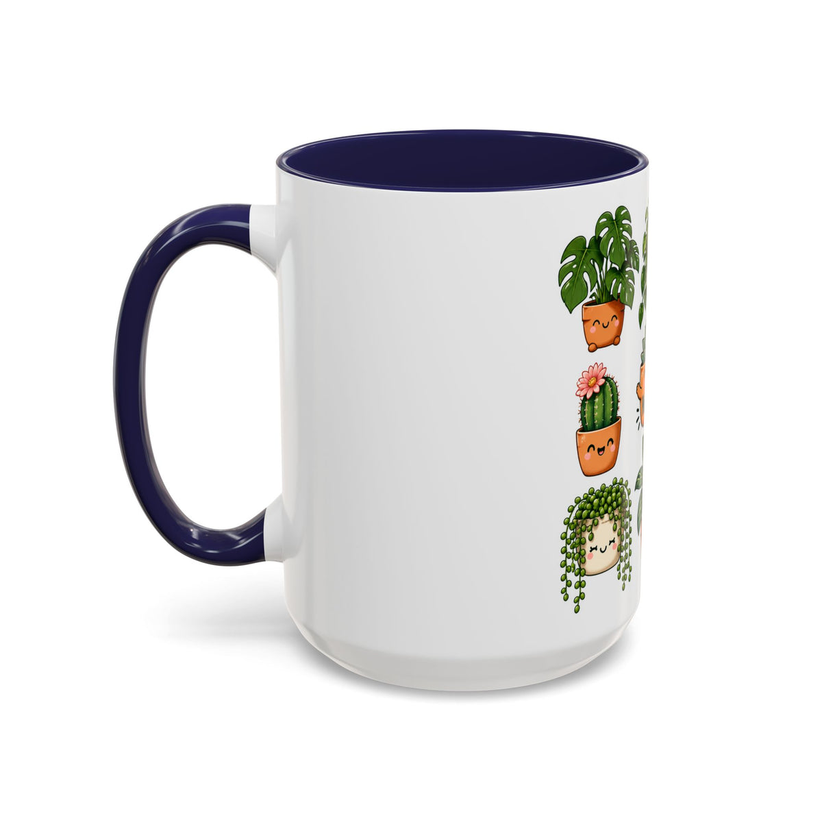 Cute Plant Lover Coffee Mug – Whimsical Succulent and Houseplant Design