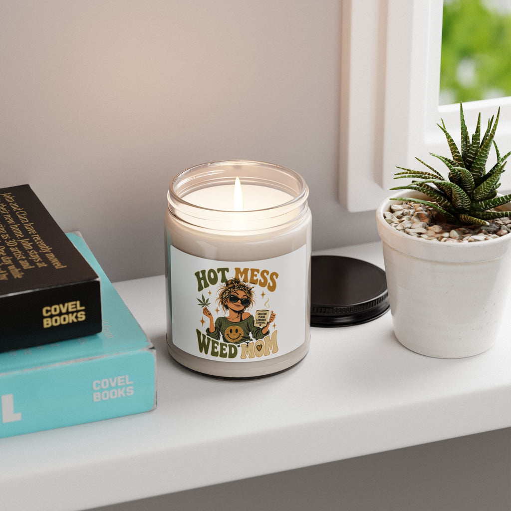 Hot Mess Weed Mom Scented Soy Candle
